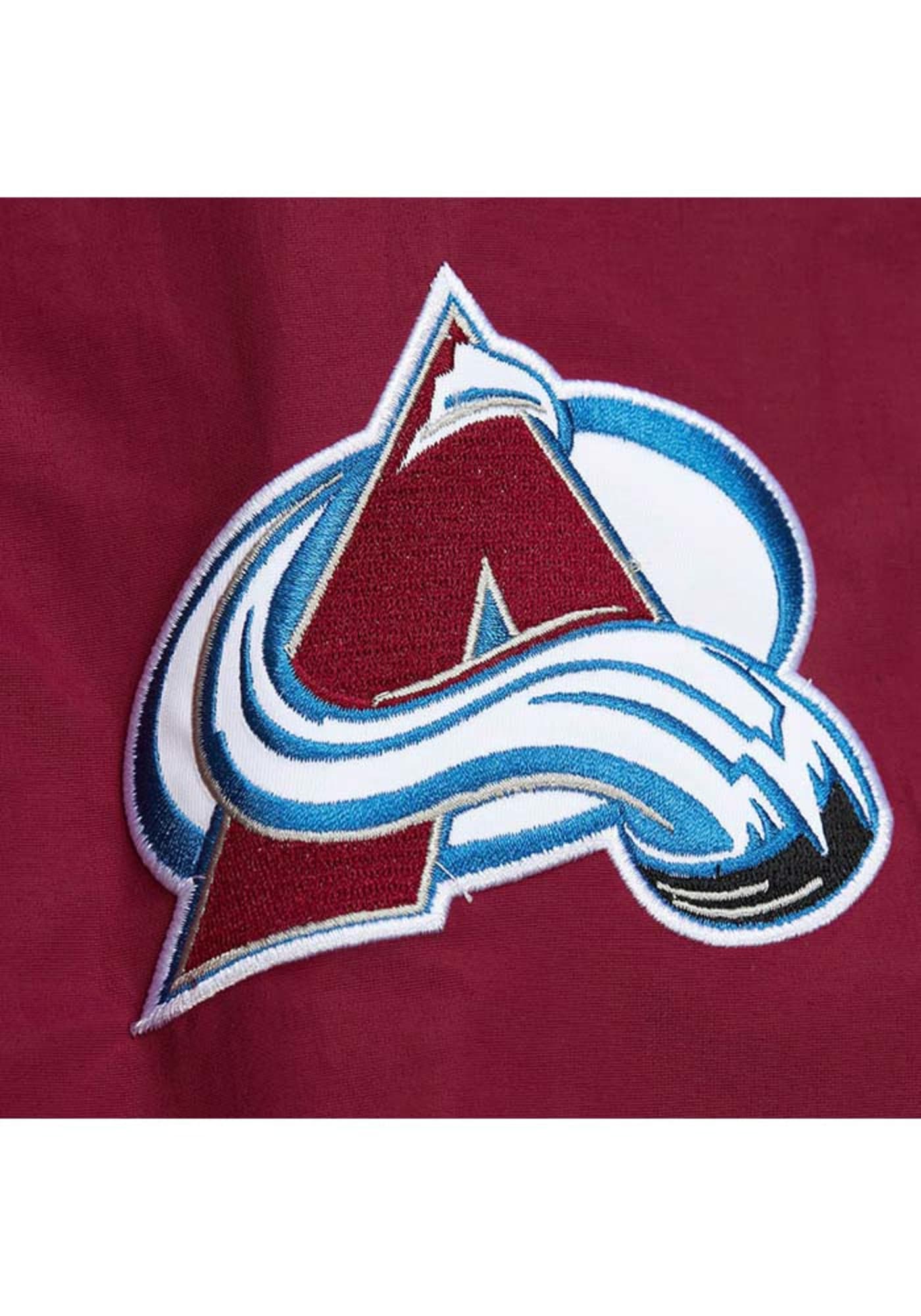 MENS MITCHELL & NESS NHL CLASSIC NYLON PULLOVER CURRENT LOGO AVALANCHE