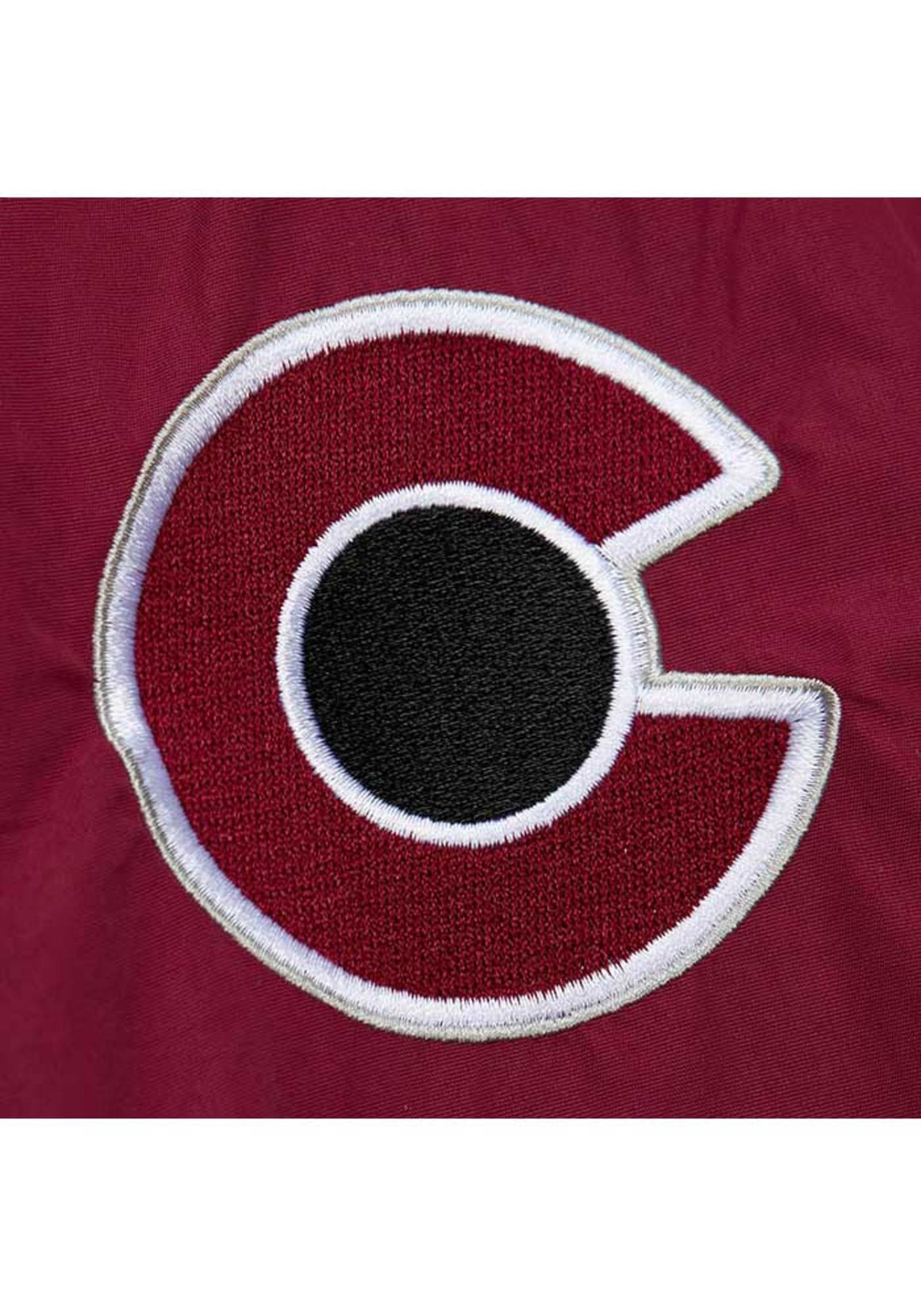 MENS MITCHELL & NESS NHL CLASSIC NYLON PULLOVER CURRENT LOGO AVALANCHE