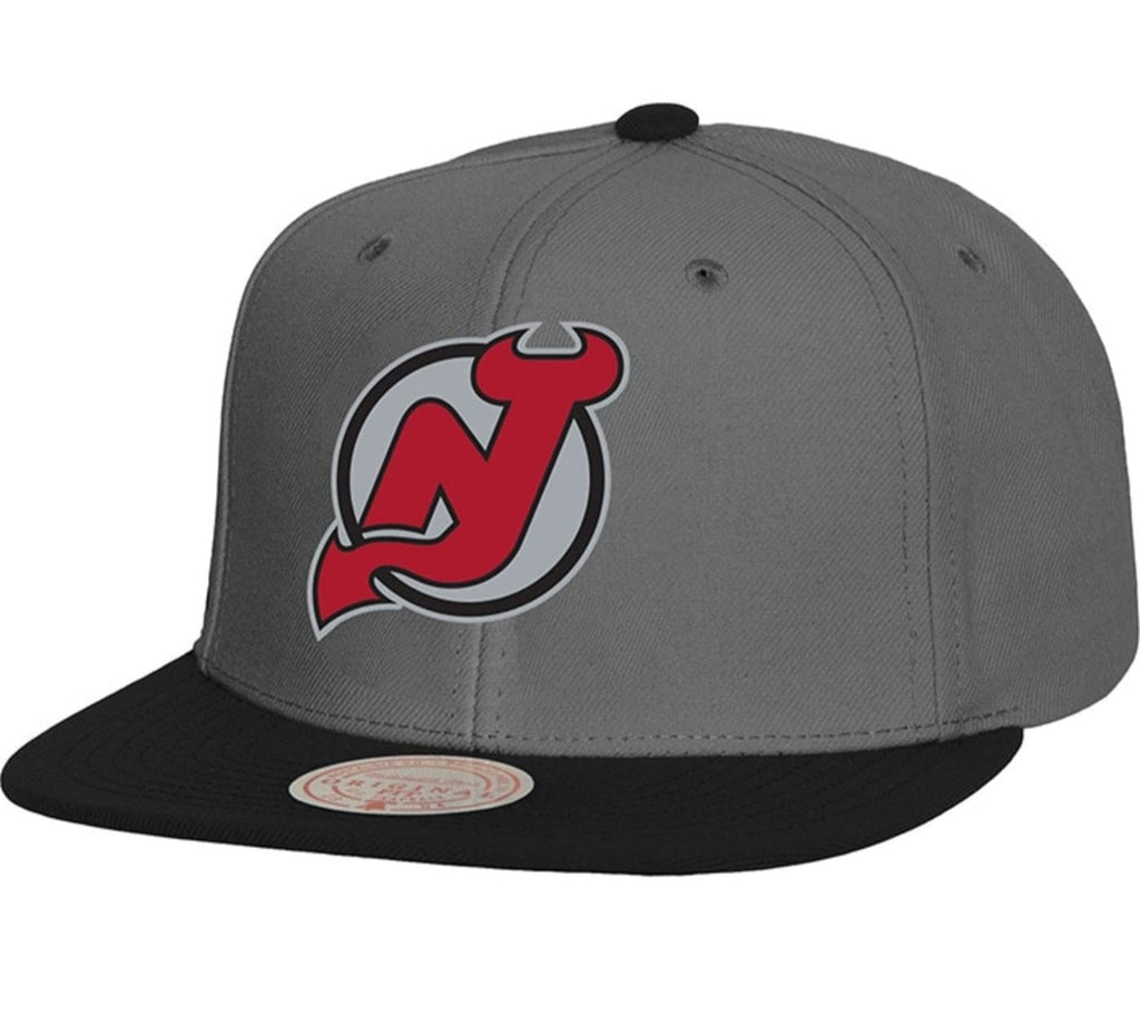MENS MITCHELL & NESS NHL STORM FRONT SNAPBACK DEVILS - GREY