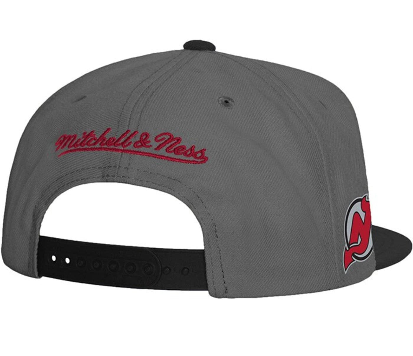 MENS MITCHELL & NESS NHL STORM FRONT SNAPBACK DEVILS - GREY