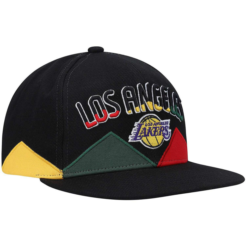 MENS MITCHELL & NESS NBA BHM CROWN SNAPBACK HWC LAKERS - BLACK