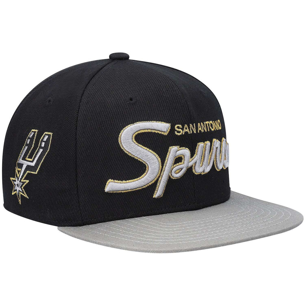 MENS MITCHELL & NESS NBA 75TH GOLD SNAPBACK SPURS - BLACK