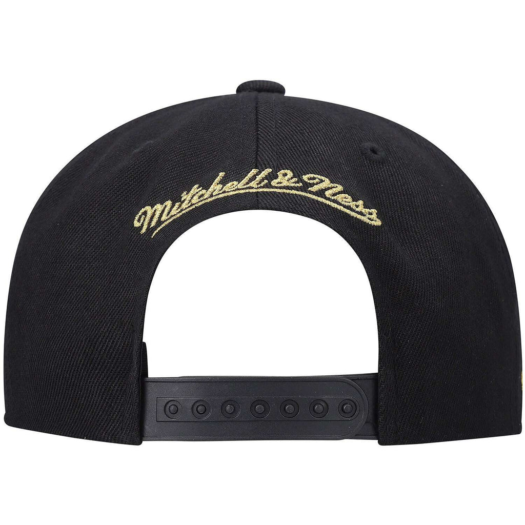 MENS MITCHELL & NESS NBA 75TH GOLD SNAPBACK SPURS - BLACK