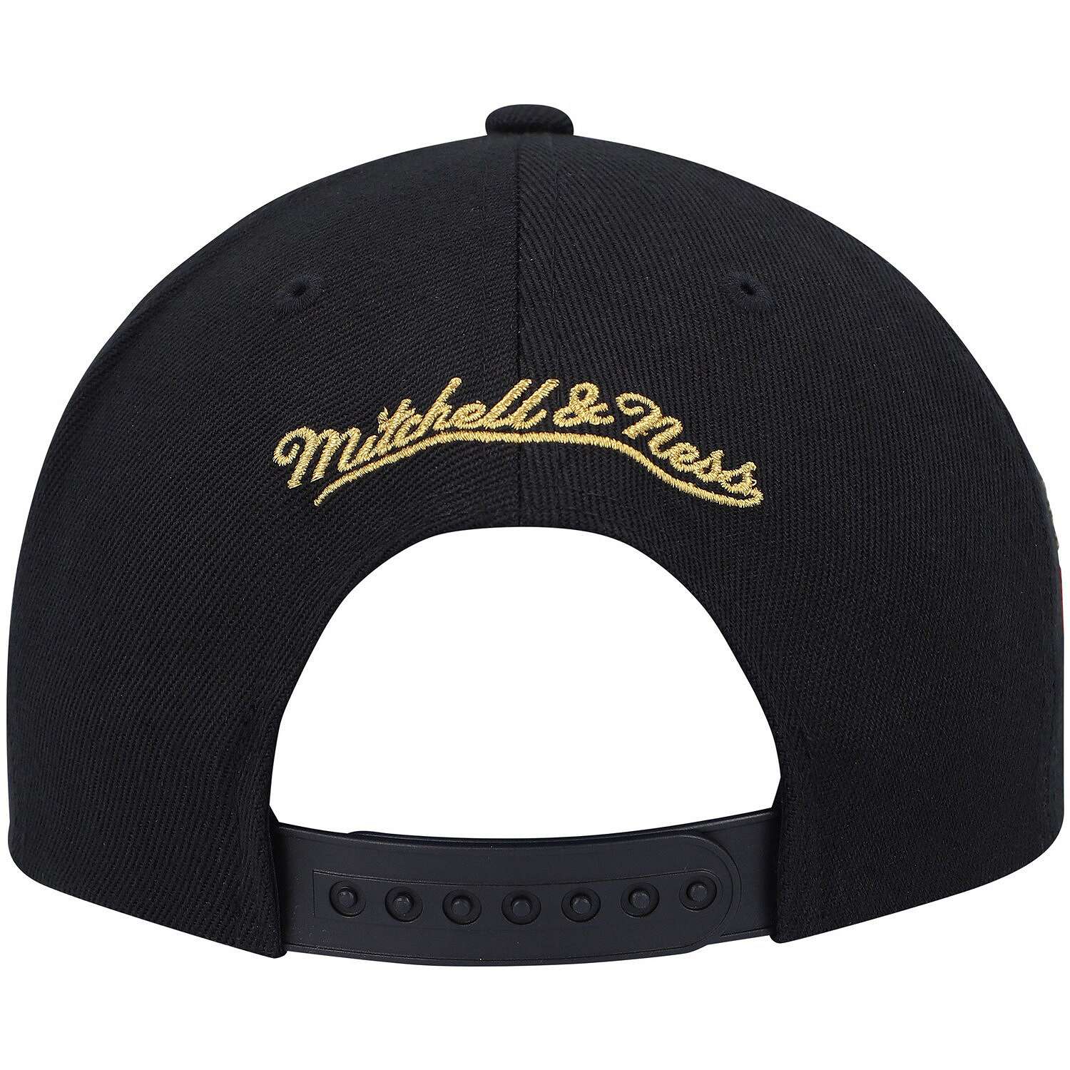 MENS MITCHELL & NESS NBA 75TH GOLD SNAPBACK 76ERS - BLACK