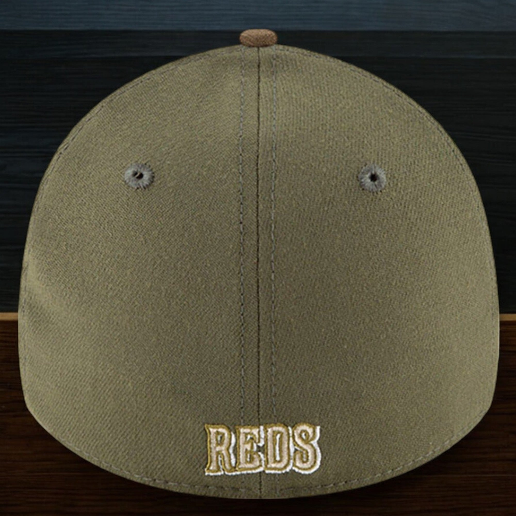 [11458835] Mens New Era MLB CINCINNATI REDS 3930 STRETCH FIT - OLIVE/BROWN