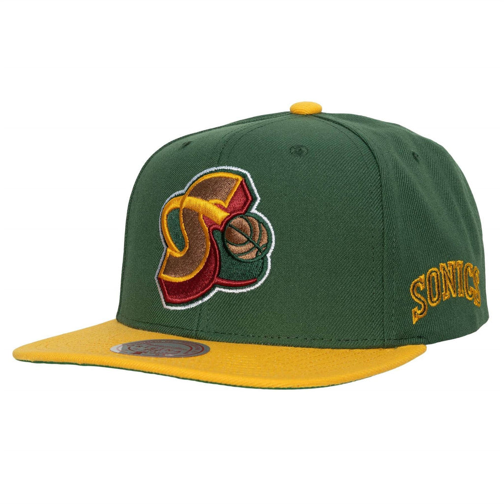 MENS MITCHELL & NESS NBA TEAM ORIGINS SNAPBACK HWC SUPERSONICS - GREEN