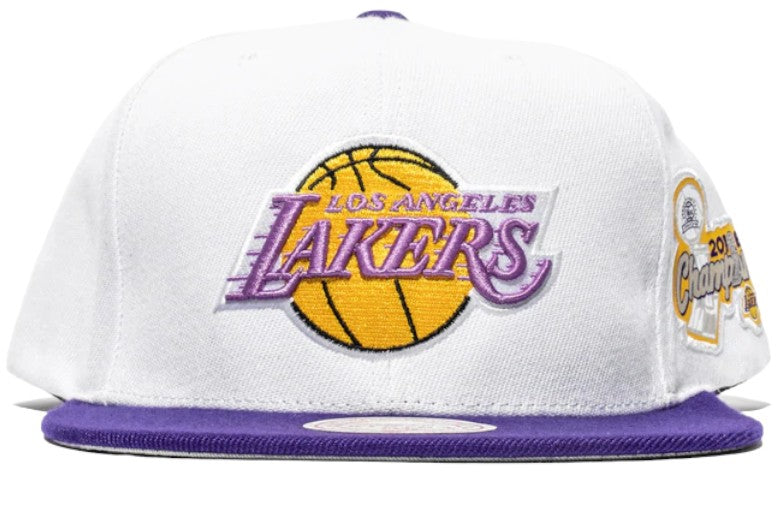 Mens MITCHELL & NESS NBA PATCHES 2 TONE HWC LAKERS