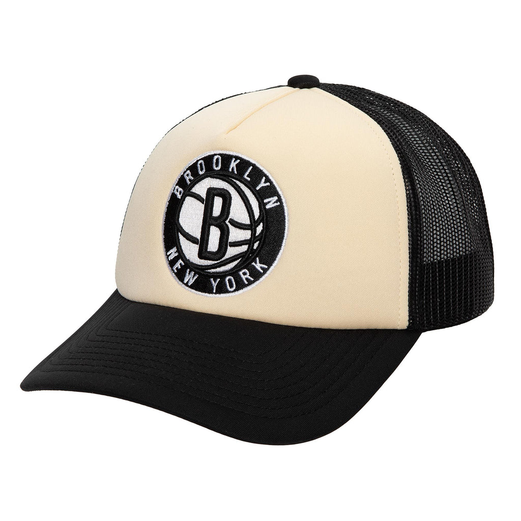 Mens Mitchell & Ness NBA OFF WHITE TRUCKER NETS