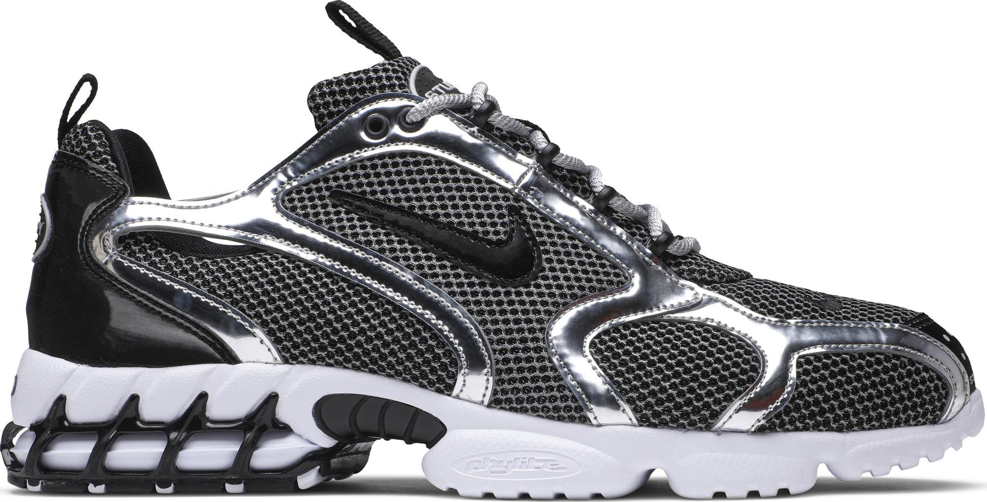 [CU1854-001] Mens Nike Air Zoom Spiridon Cage 2 'Stussy Pure Platinum'