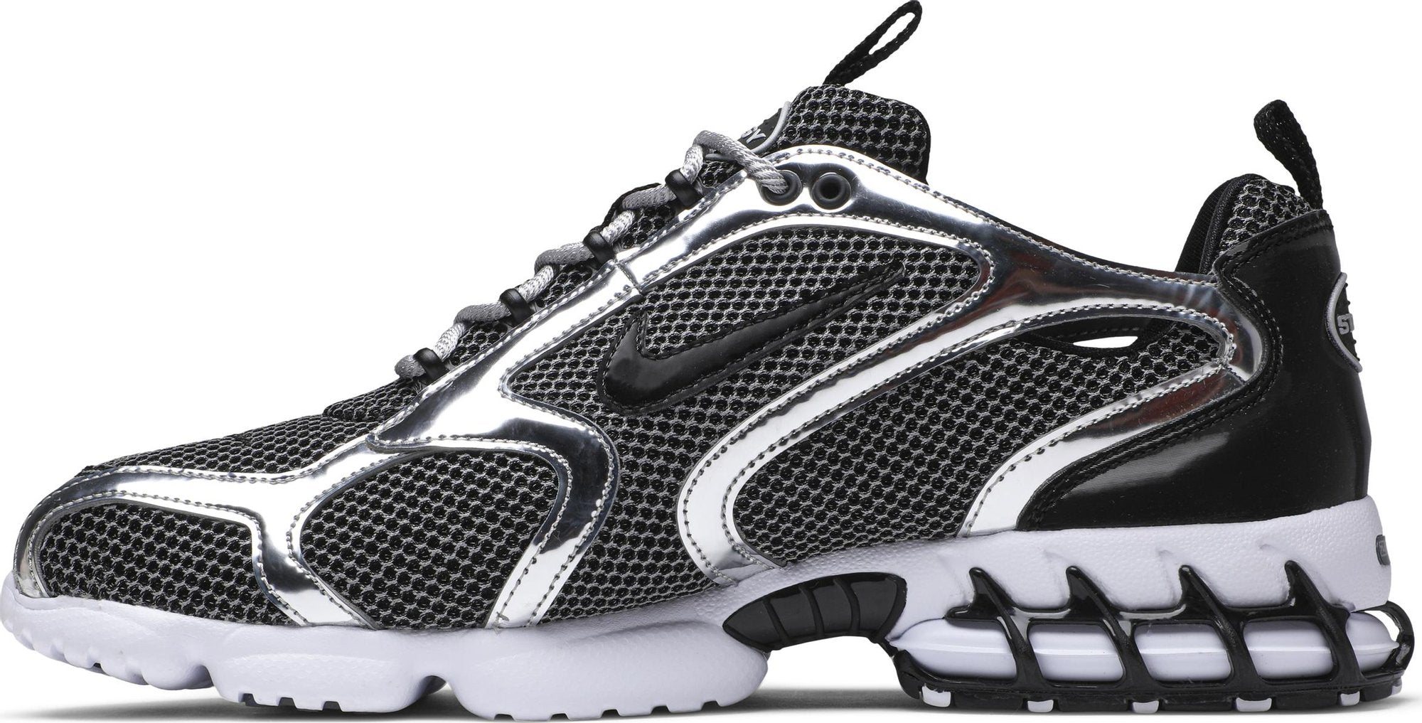 [CU1854-001] Mens Nike Air Zoom Spiridon Cage 2 'Stussy Pure Platinum'
