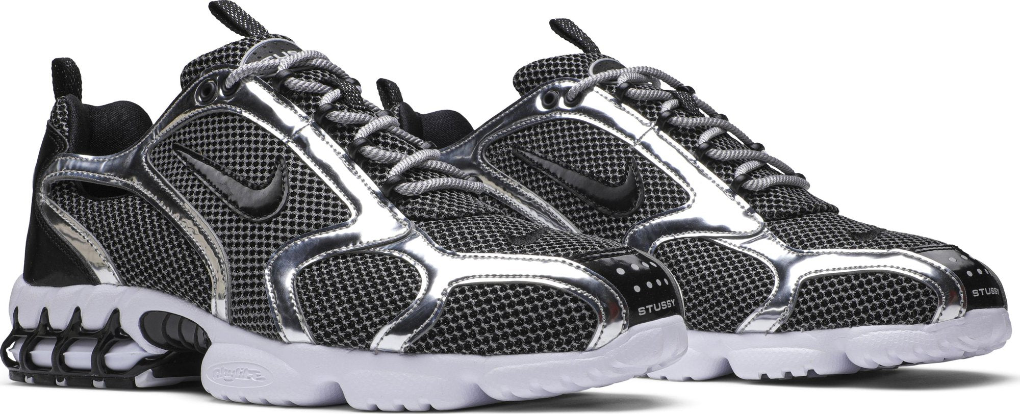 [CU1854-001] Mens Nike Air Zoom Spiridon Cage 2 'Stussy Pure Platinum'