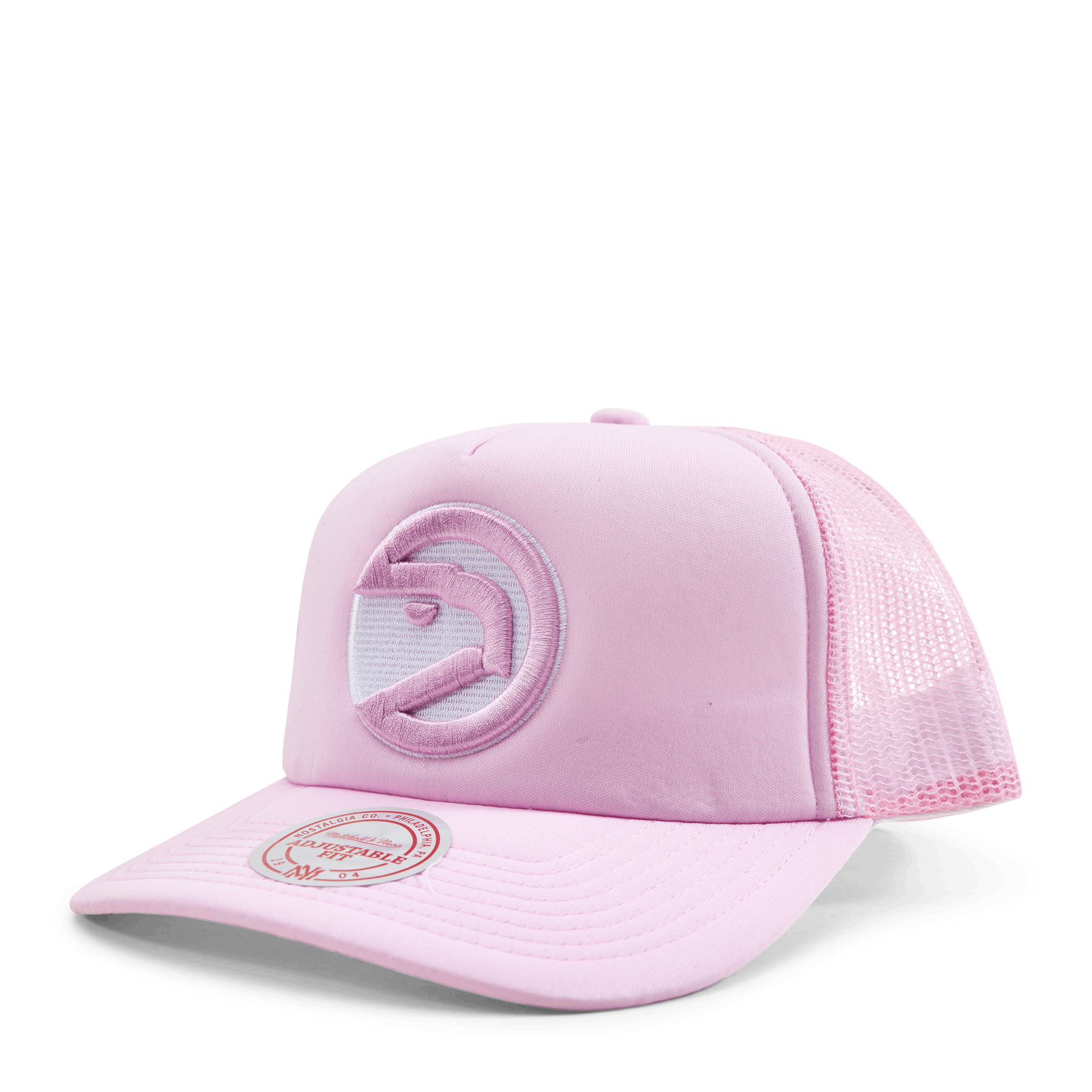 MENS MITCHELL & NESS NBA PASTEL TRUCKER SNAPBACK HWC HAWKS - PINK