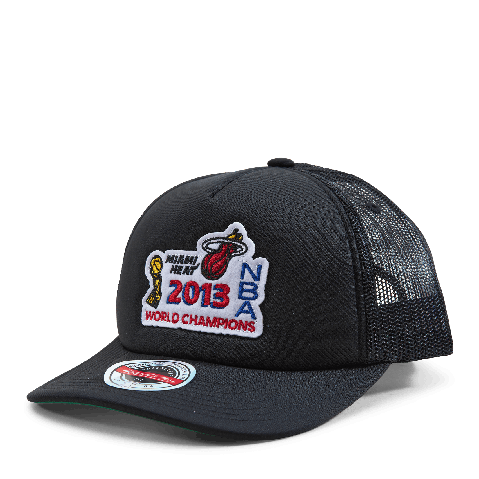 MENS MITCHELL & NESS NBA CHAMPIONSHIP TRUCKER HEAT - BLACK