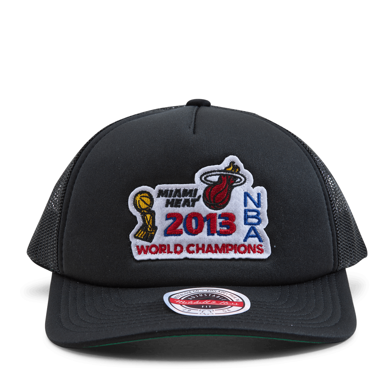 MENS MITCHELL & NESS NBA CHAMPIONSHIP TRUCKER HEAT - BLACK