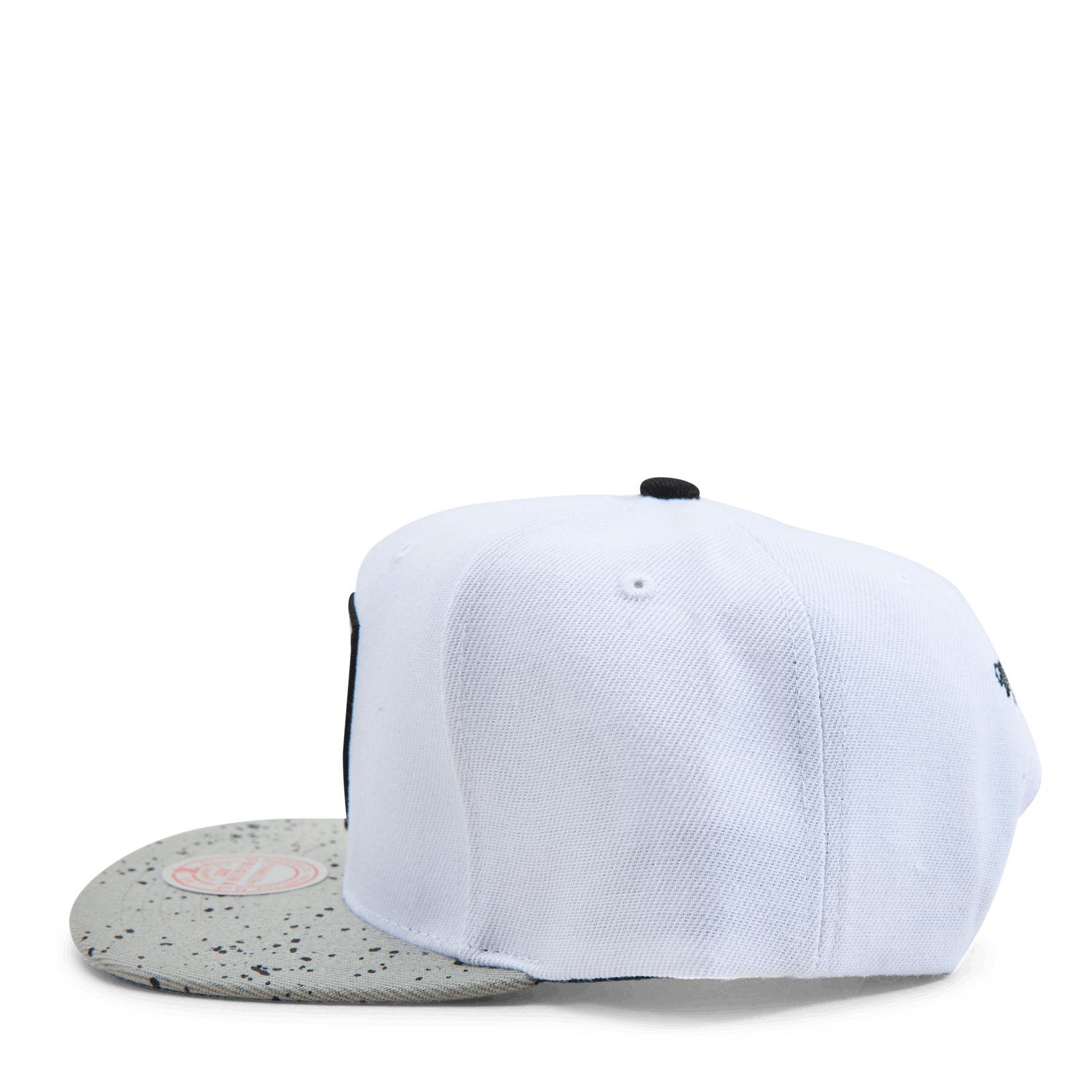 MENS MITCHELL & NESS NBA CEMENT TOP SNAPBACK NETS - WHITE-SILVER