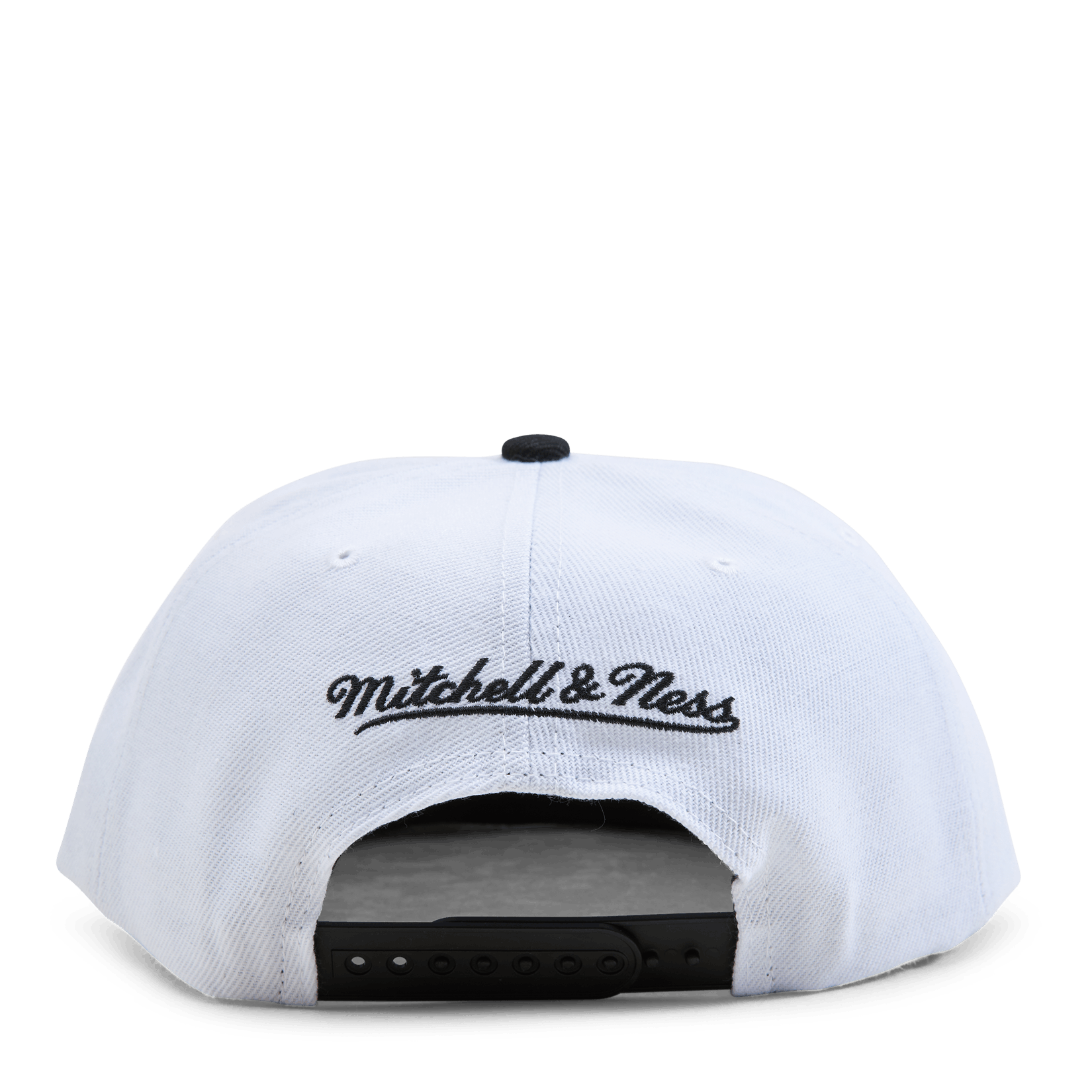MENS MITCHELL & NESS NBA CEMENT TOP SNAPBACK NETS - WHITE-SILVER
