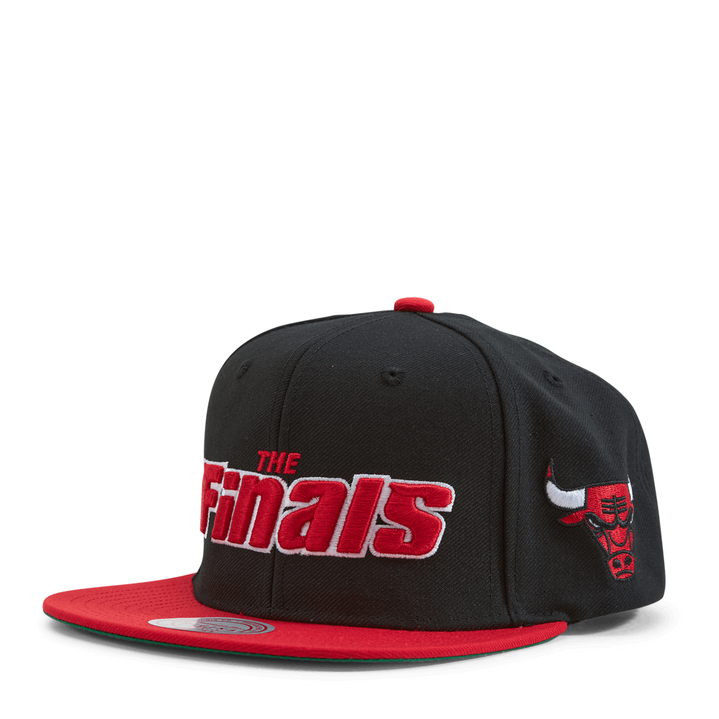 MENS MITCHELL & NESS NBA THE FINALS SNAPBACK BULLS - BLACK-RED