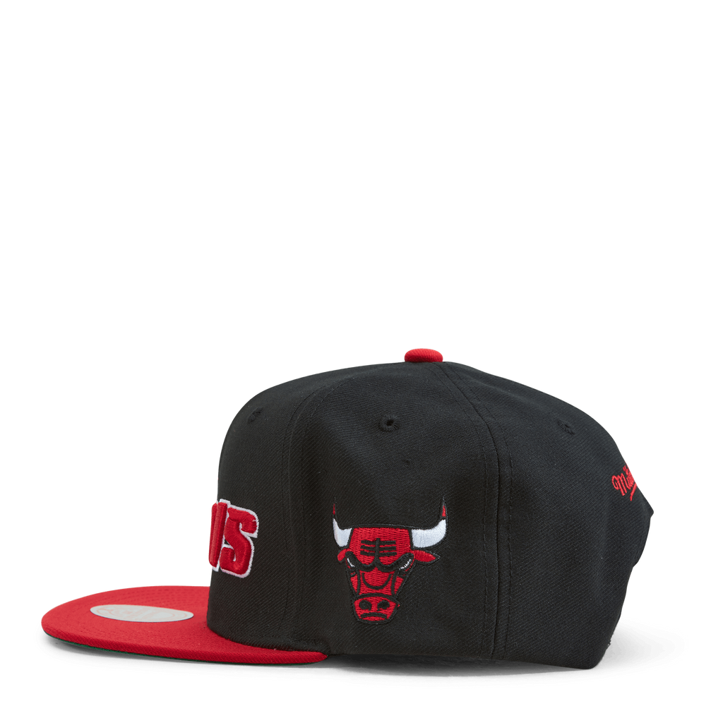 MENS MITCHELL & NESS NBA THE FINALS SNAPBACK BULLS - BLACK-RED