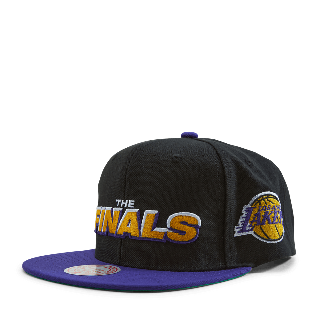MENS MITCHELL & NESS NBA THE FINALS SNAPBACK LAKERS - BLACK-PURPLE