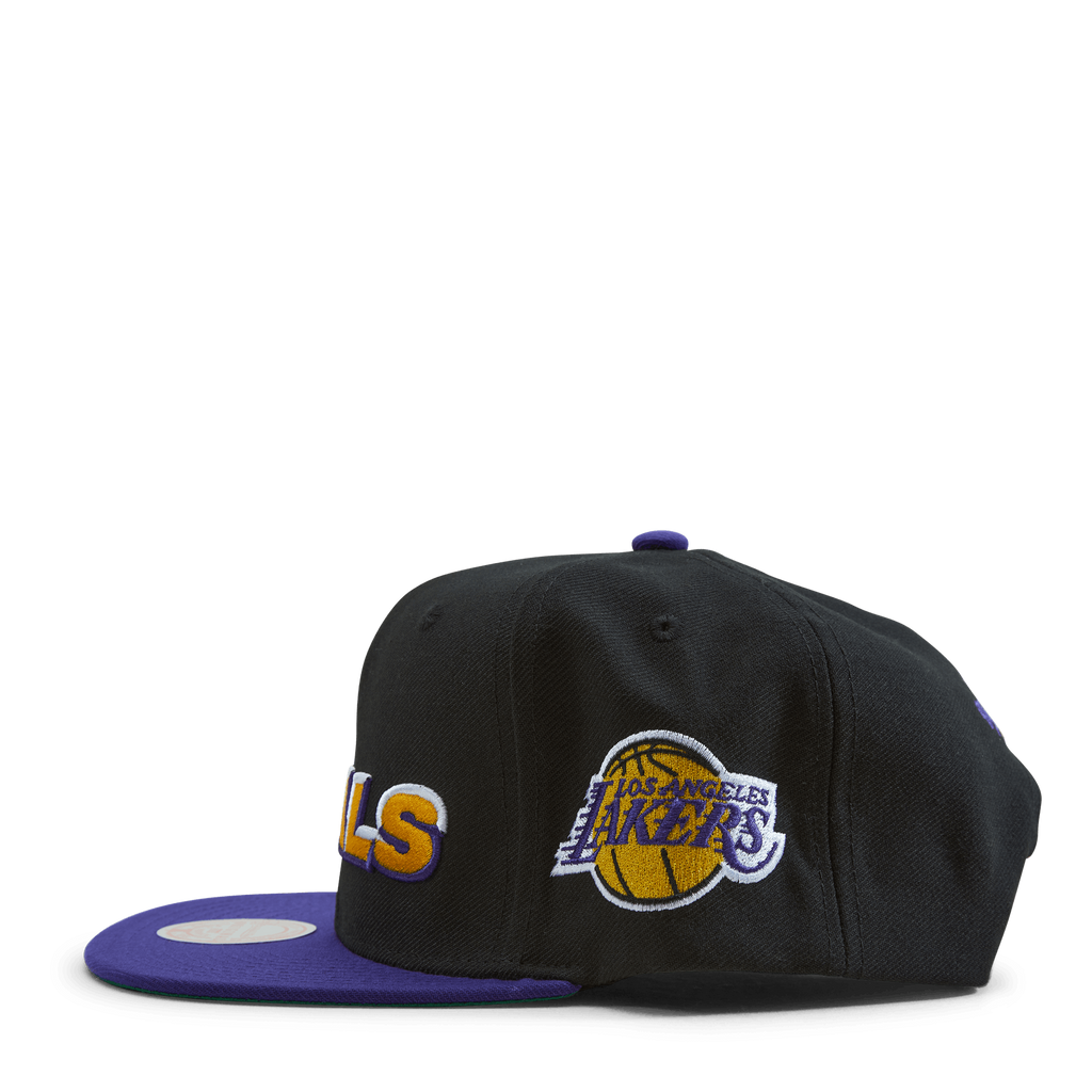 MENS MITCHELL & NESS NBA THE FINALS SNAPBACK LAKERS - BLACK-PURPLE