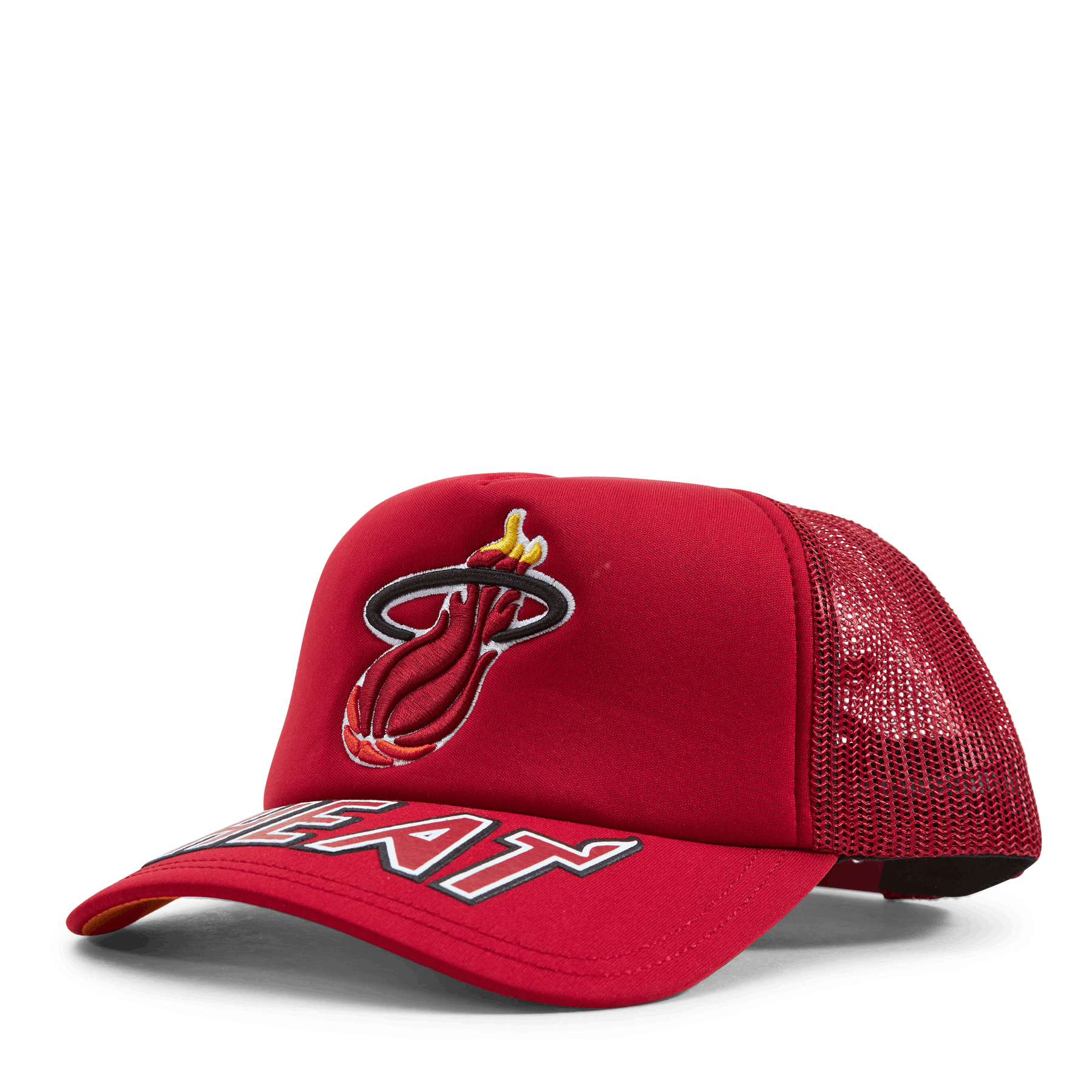 Mens Mitchell & Ness NBA PUFF THE MAGIC TRUCKER HWC HEAT