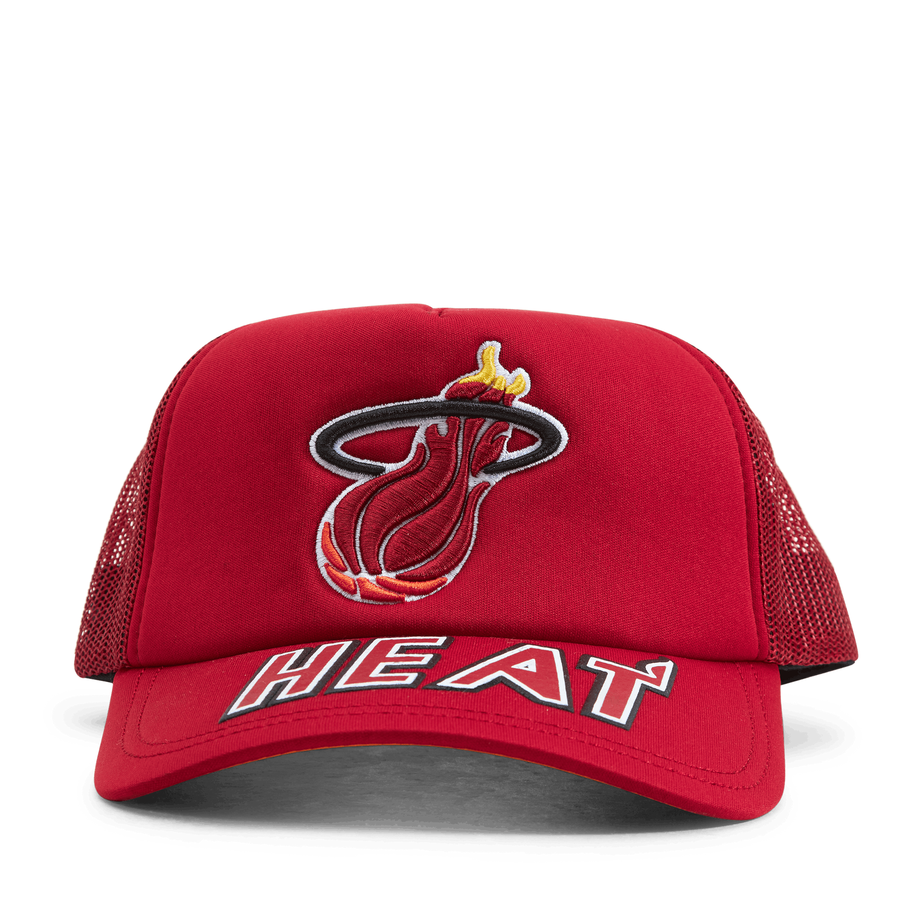 Mens Mitchell & Ness NBA PUFF THE MAGIC TRUCKER HWC HEAT