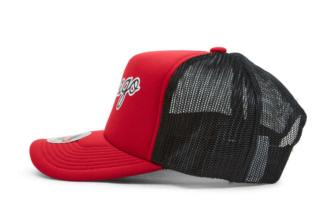 MENS MITCHELL & NESS NBA JERSEY HOOK TRUCKER HWC BULLS - RED