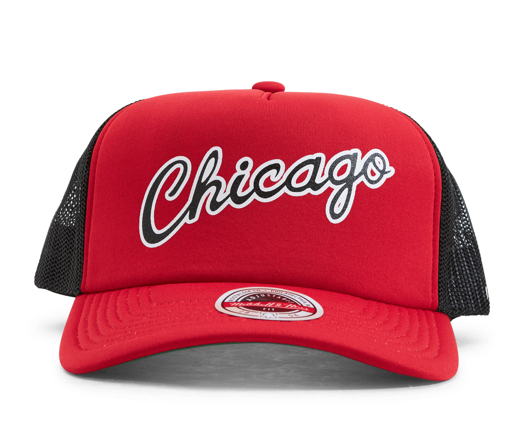 MENS MITCHELL & NESS NBA JERSEY HOOK TRUCKER HWC BULLS - RED