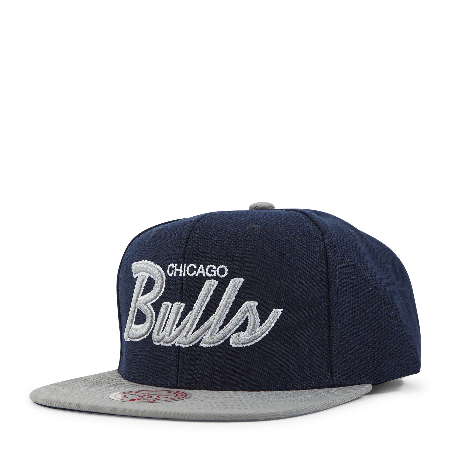 MENS MITCHELL & NESS NBA NAVY SPIRIT SCRIPT SNAPBACK BULLS - NAVY-GREY
