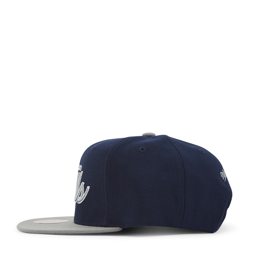 MENS MITCHELL & NESS NBA NAVY SPIRIT SCRIPT SNAPBACK BULLS - NAVY-GREY