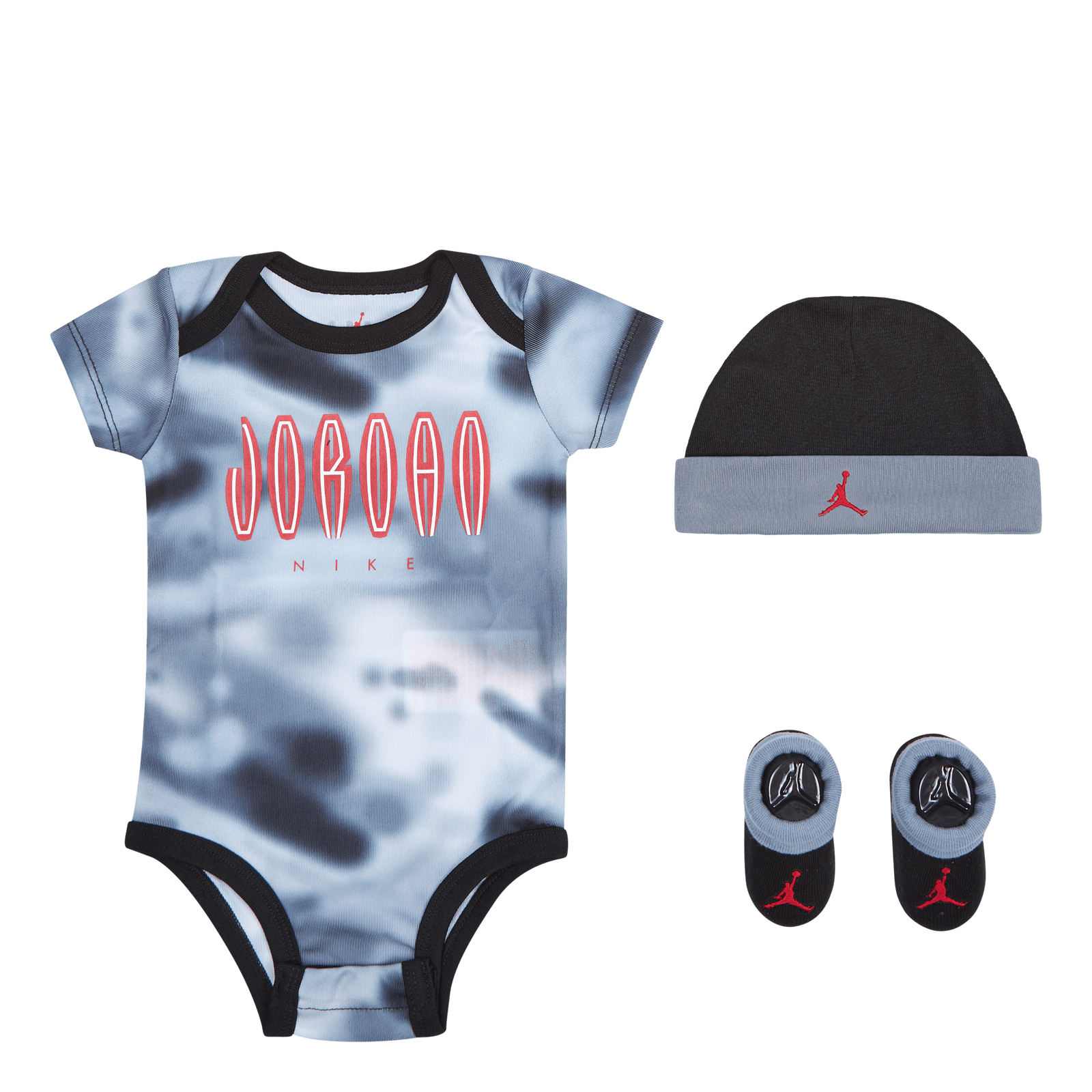 [NJ0538-023] Baby Air Jordan Bodysuit, Hat and Booties 3-PC Box Set