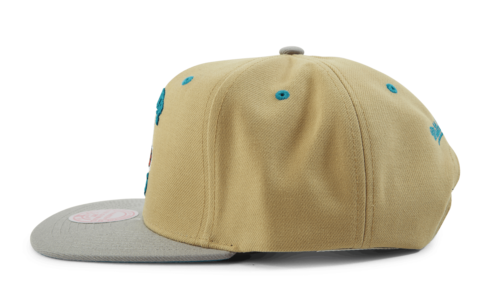 MENS MITCHELL & NESS NBA CLASSIC CANVAS SNAPBACK HWC HORNETS - TAN