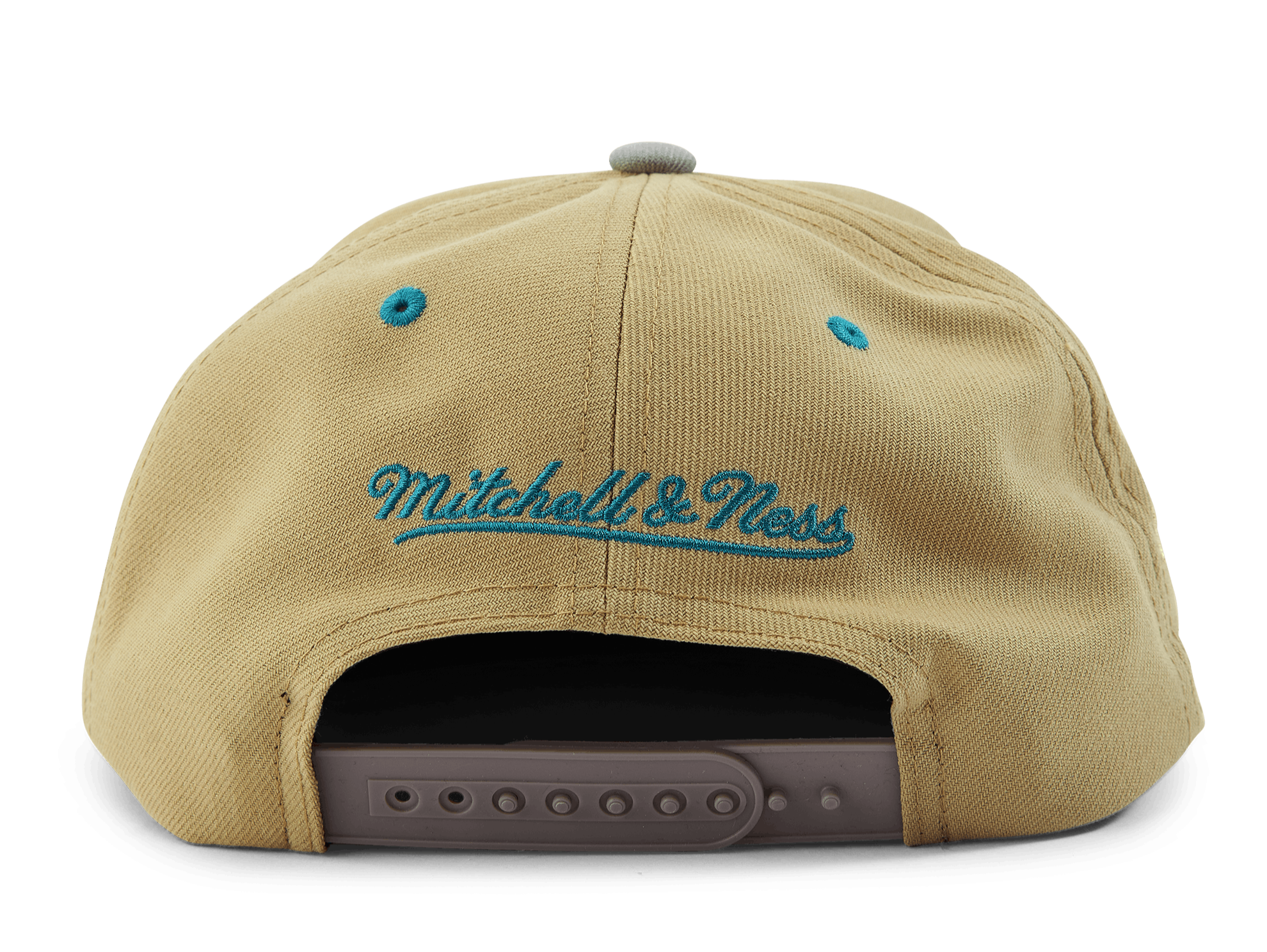 MENS MITCHELL & NESS NBA CLASSIC CANVAS SNAPBACK HWC HORNETS - TAN