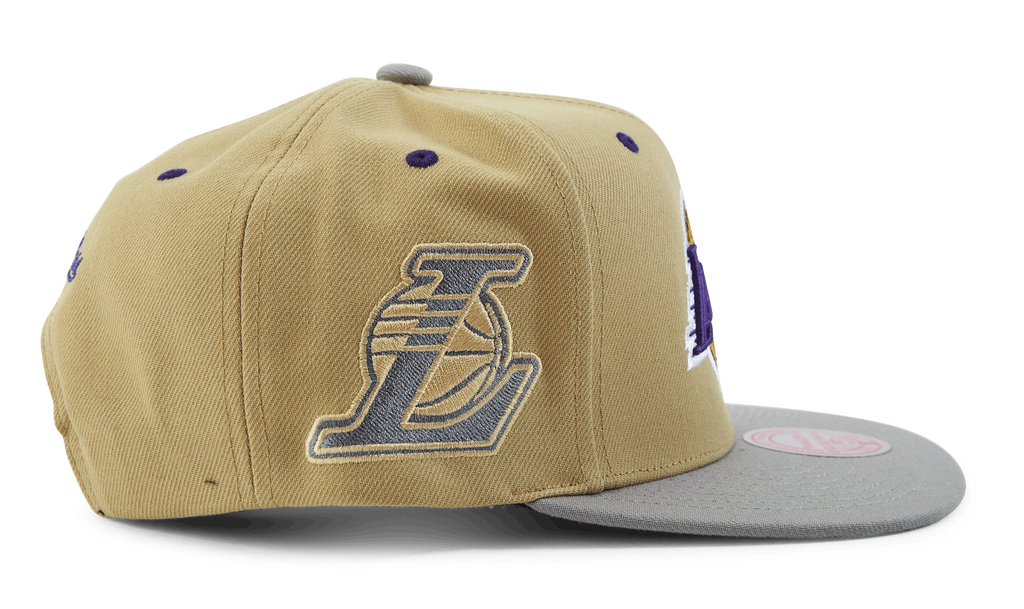 Mens MITCHELL & NESS NBA CLASSIC CANVAS SNAPBACK LAKERS