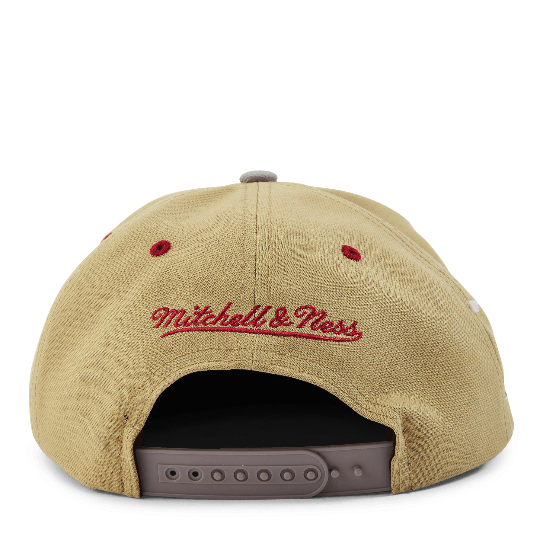 MENS MITCHELL & NESS NBA CLASSIC CANVAS SNAPBACK HEAT - TAN