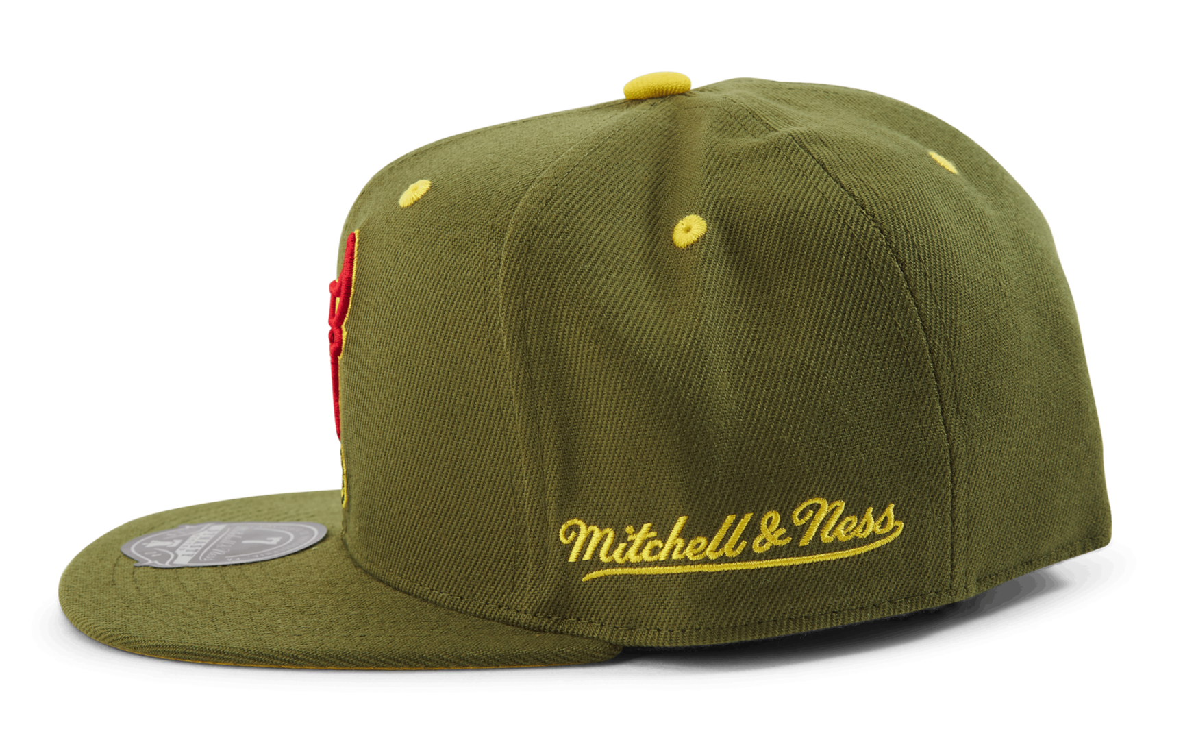 MENS MITCHELL & NESS NBA DUSTY OLIVE FITTED HWC BULLS