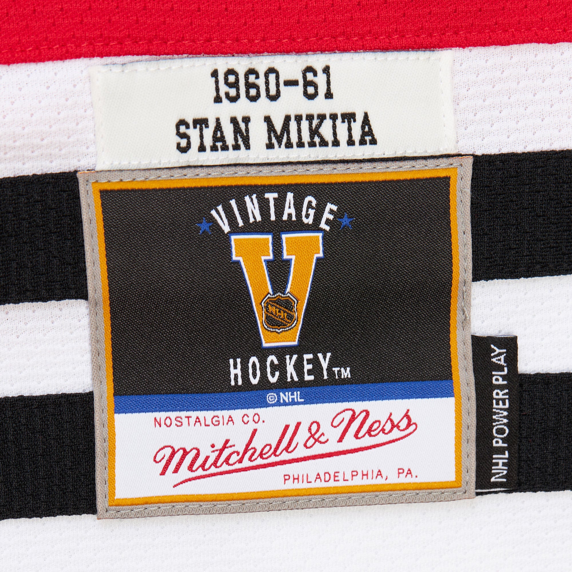 Mens Mitchell & Ness NHL DARK JERSEY BLACKHAWKS 1960 STAN MIKITA