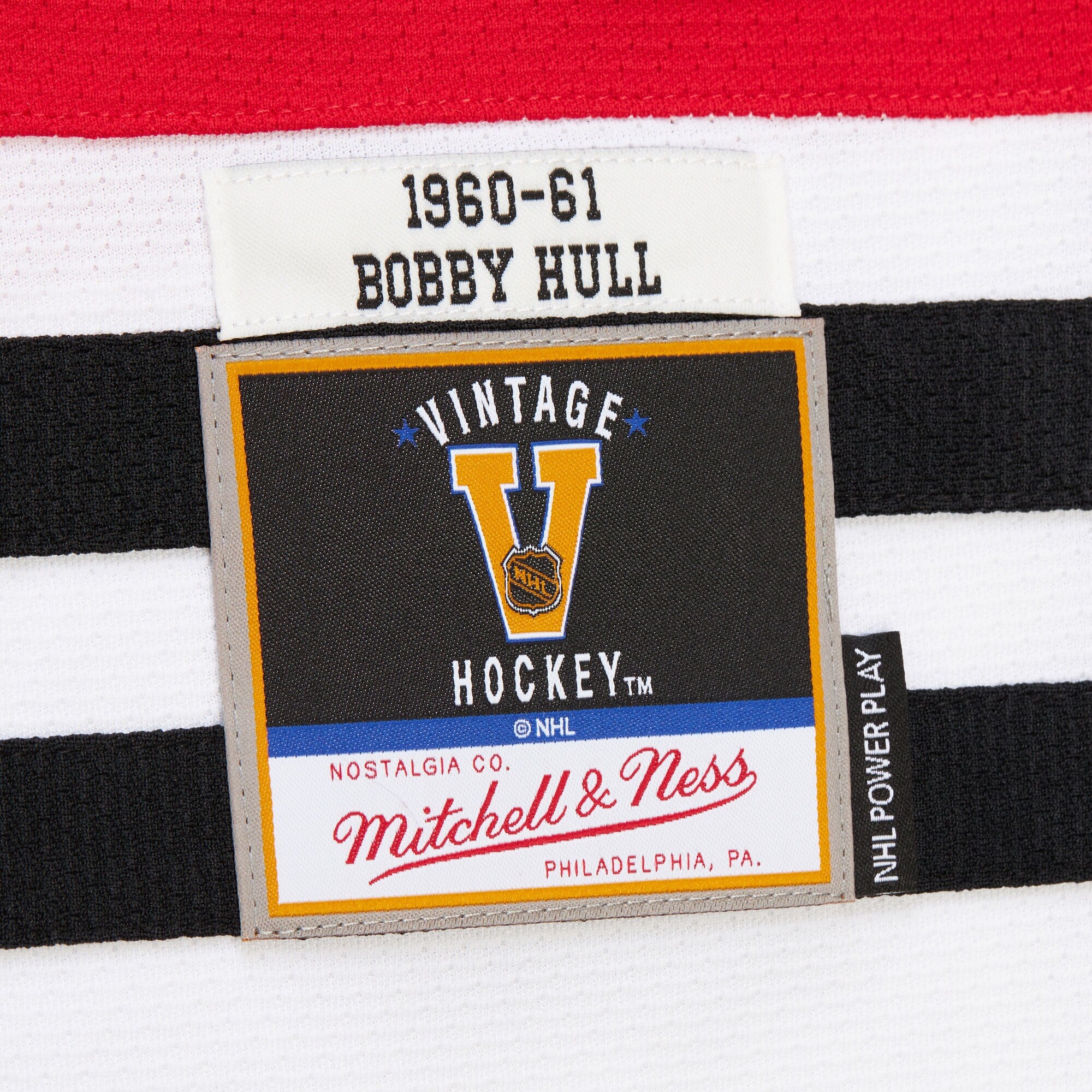 Mens Mitchell & Ness NHL DARK JERSEY BLACKHAWKS 1960 BOBBY HULL