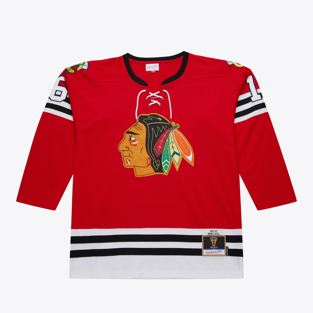 Mens Mitchell & Ness NHL DARK JERSEY BLACKHAWKS 1960 BOBBY HULL