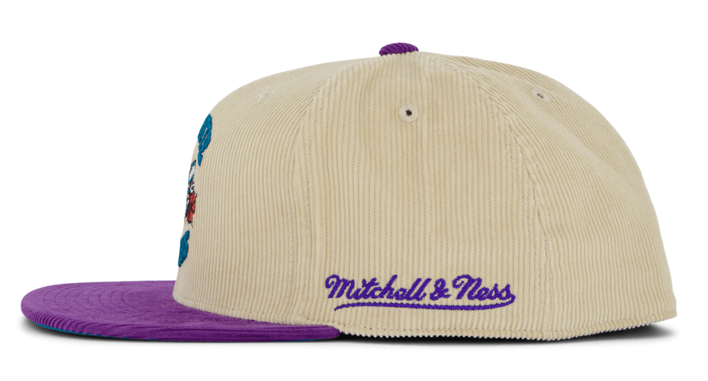 MENS MITCHELL & NESS NBA 2 TONE TEAM CORD FITTED HWC HORNETS