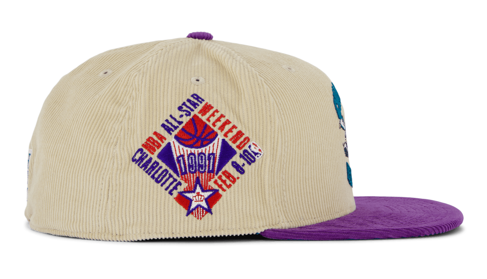 MENS MITCHELL & NESS NBA 2 TONE TEAM CORD FITTED HWC HORNETS