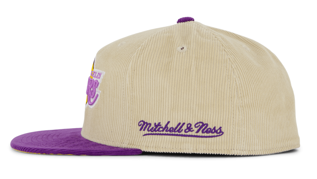 MENS MITCHELL & NESS NBA 2 TONE TEAM CORD FITTED HWC LAKERS