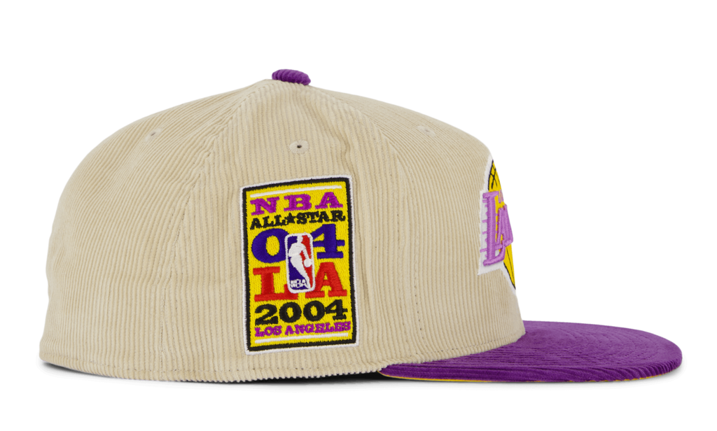 MENS MITCHELL & NESS NBA 2 TONE TEAM CORD FITTED HWC LAKERS