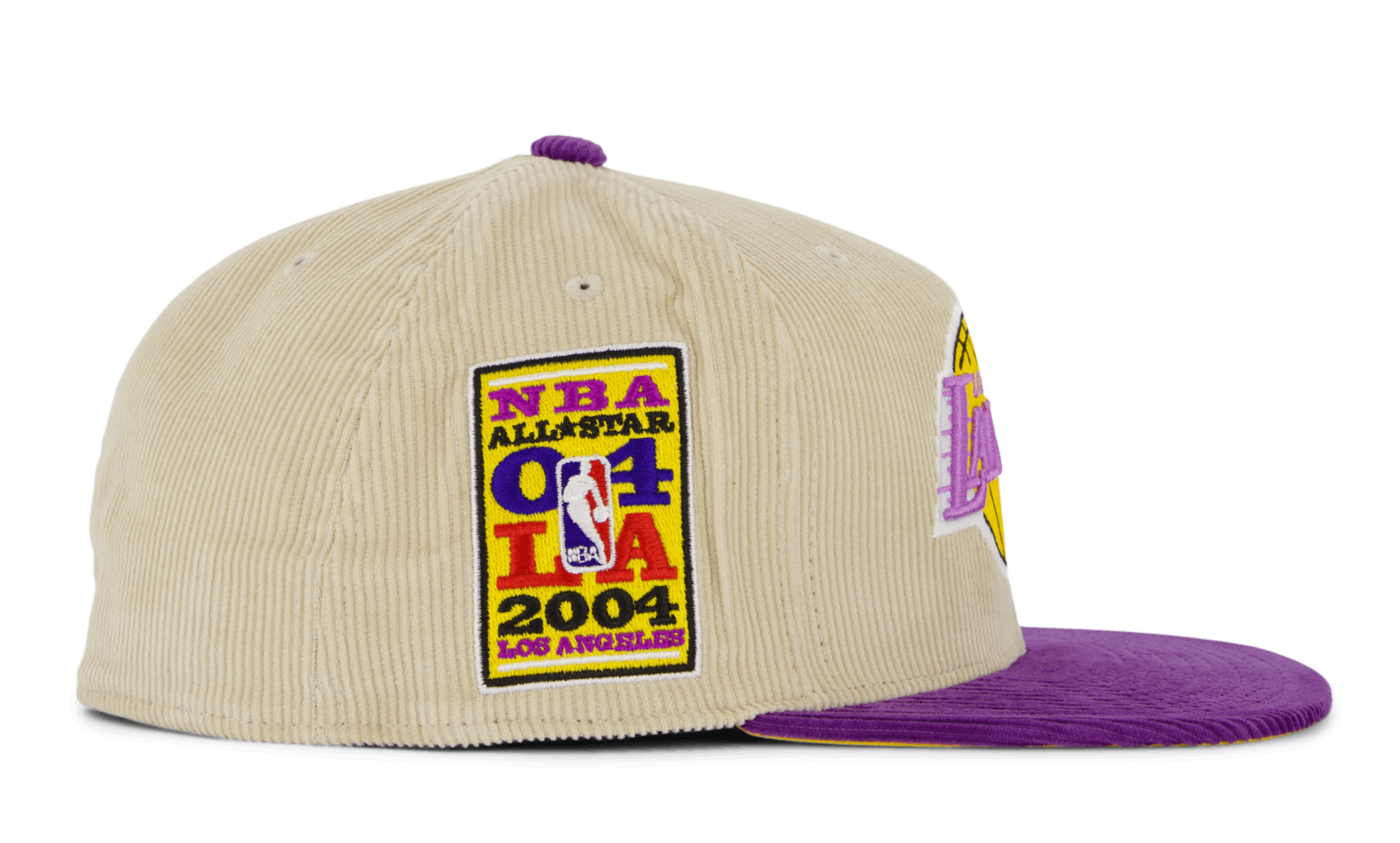 MENS MITCHELL & NESS NBA 2 TONE TEAM CORD FITTED HWC LAKERS