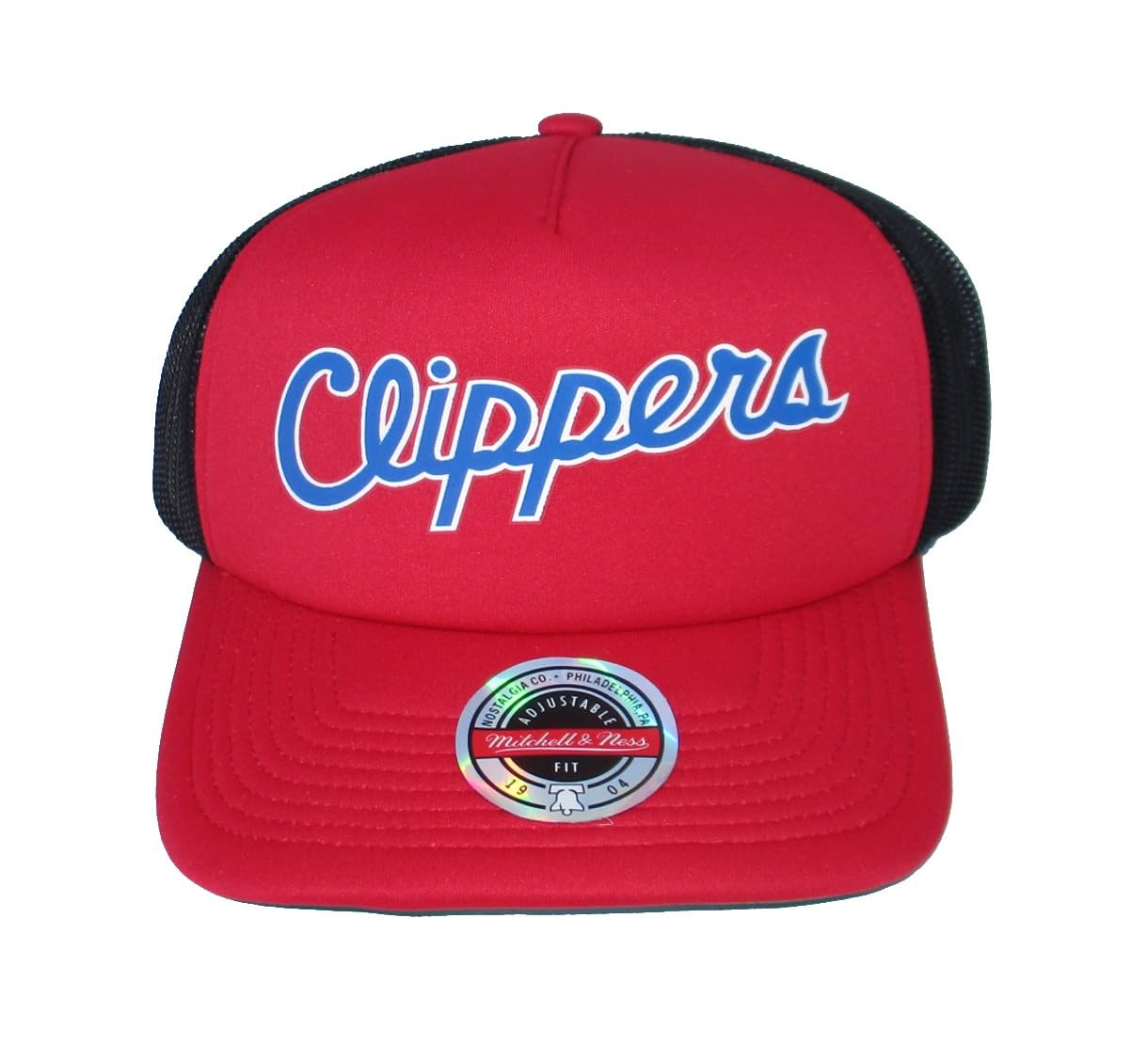 MENS MITCHELL & NESS NBA JERSEY HOOK TRUCKER HWC CLIPPERS - RED