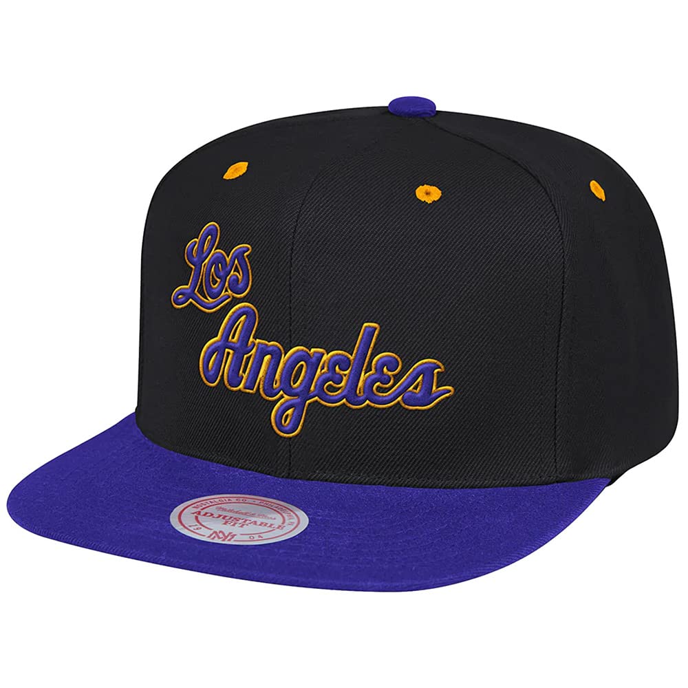 MENS MITCHELL & NESS NBA RELOAD SNAPBACK HWC LAKERS - BLACK-PURPLE