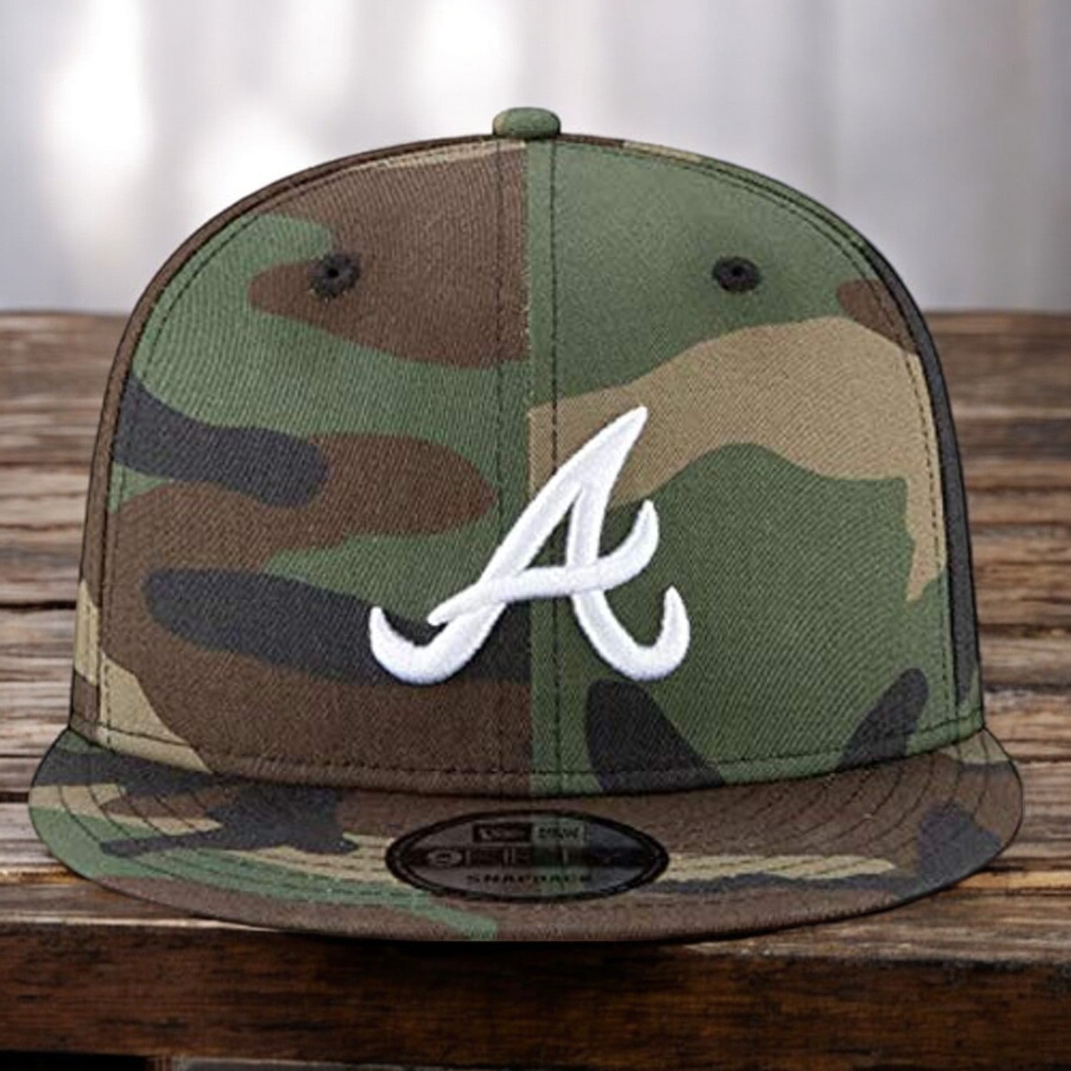 [11941948] Mens New Era MLB 950 BASIC WOOLAND CAMO SNAPBACK - ATLANTA BRAVES