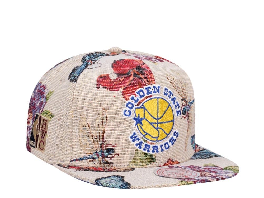 MENS MITCHELL & NESS NBA TRUE TAP SNAPBACK HWC WARRIORS - MULTI-BLACK