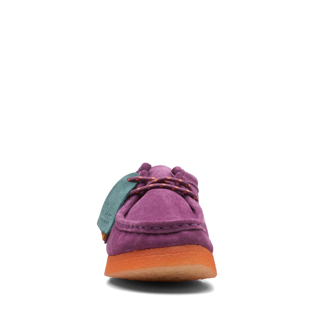 [26168645] Womens CLARKS WALLABEE - PURPLE SDE COMBI