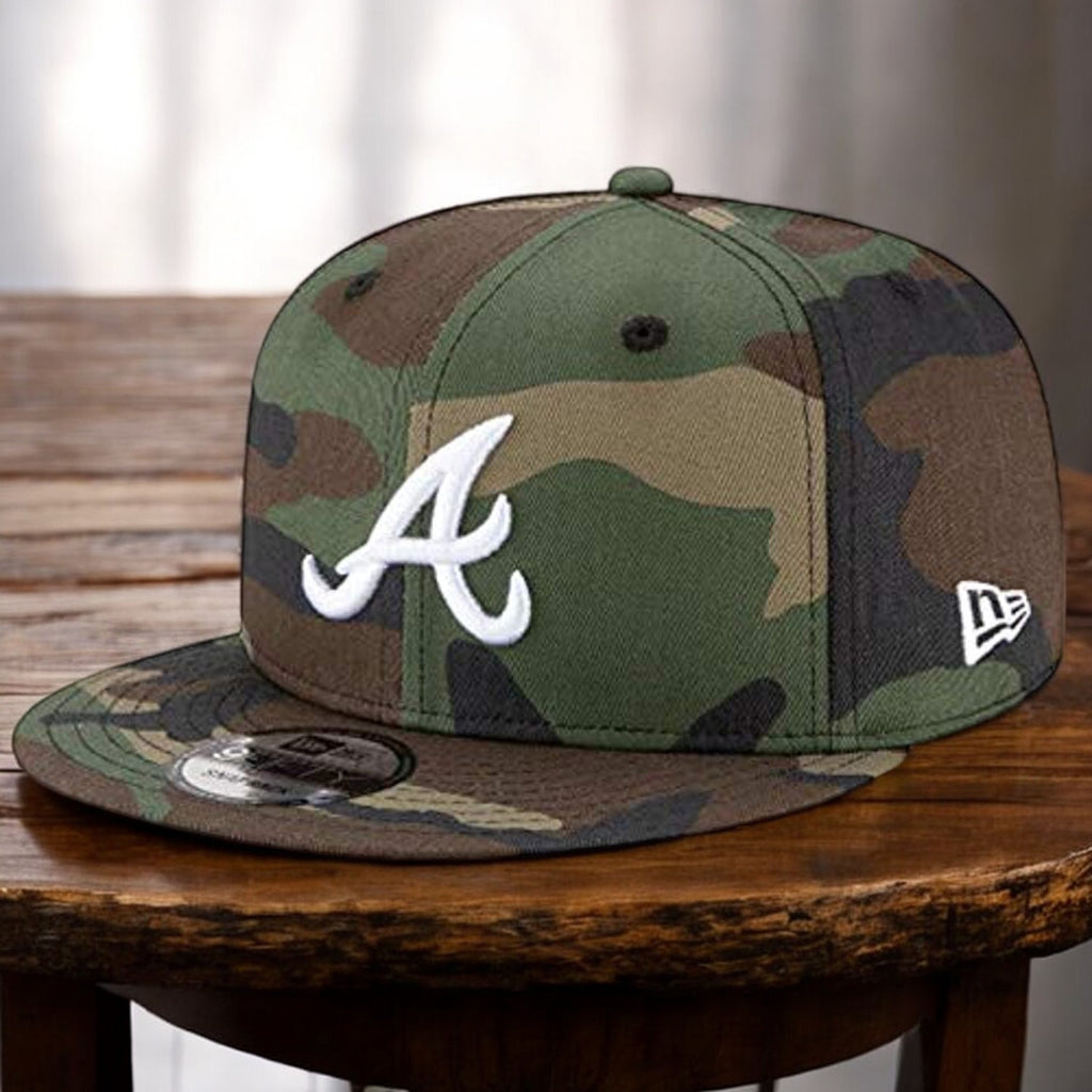 [11941948] Mens New Era MLB 950 BASIC WOOLAND CAMO SNAPBACK - ATLANTA BRAVES